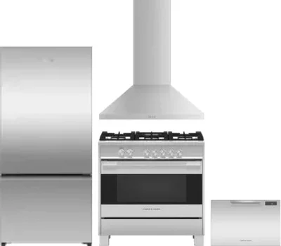 4 Piece Package Includes Refrigerator, Range, Hood And Dishwasher